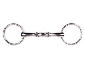 Snaffle bit double jointed Stainless steel Silver 13.5