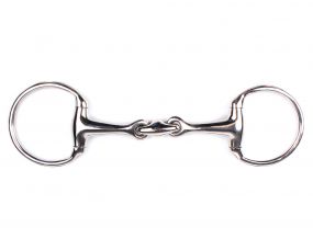 Eggbutt bit double jointed Stainless steel Silver 14.5
