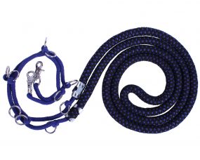 Lunging rope luxury Blue/black XL