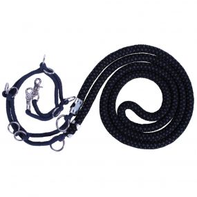 Lunging rope luxury Blue/black XL