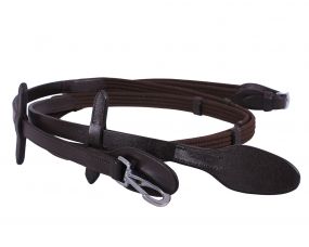 Web rein with clip Dark brown Full