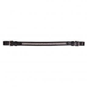 Saddle handle rhinestone Black/silver