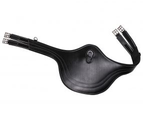 Belly guard girth with luxury stitching Black 135