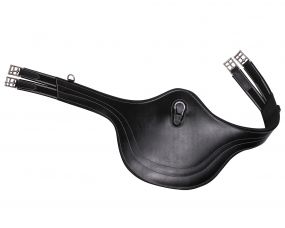 Belly guard girth with luxury stitching Black 135