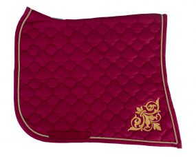 Saddle pad Baroque Dark red/gold D Full
