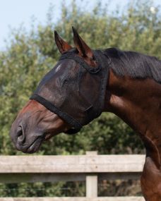 Fly mask without ear protection Black Foal