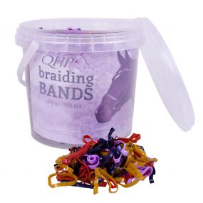 Rubber braiding bands wide Mix colours 200gr