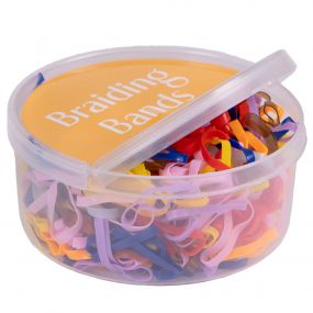 Rubber braiding bands box Mixed colors 50gr