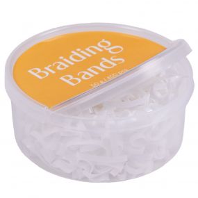 Rubber braiding bands box White 50gr