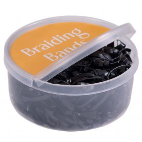 Rubber braiding bands box Black 50gr