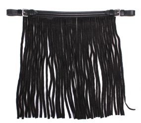 Anti-fly fringe leather Black Full