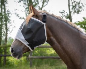 Fly mask Solaire without ear protection Grey Extra full
