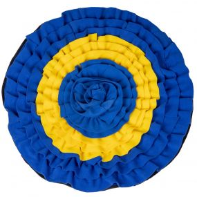 Snuffle mat for horses Blue/yellow