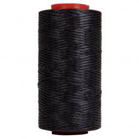 Plaiting thread waxed Black