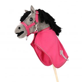 Fleece rug Hobby horse Fuchsia