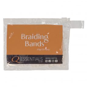Rubber braiding bands White 50gr