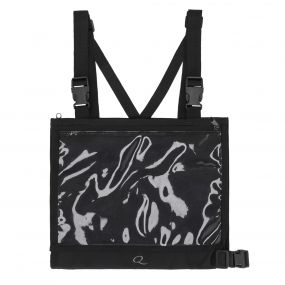Number bib with zipper Black