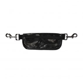Clip-on waist bag Croco Black