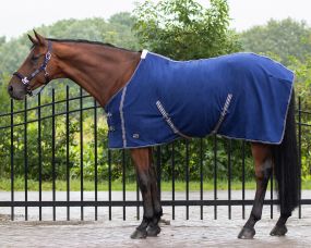 Fleece rug basic with cross surcingles Blue 215