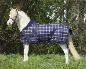 Falabella stable rug 200gr blue check 115