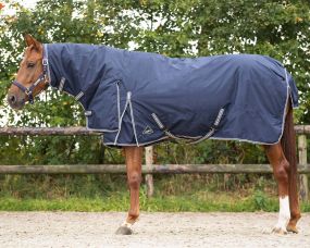 Turnout rug 600D with neck 300gr Navy 215