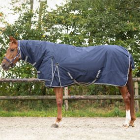 Turnout rug 600D with neck 300gr Navy 215