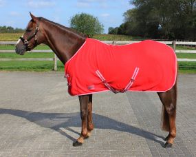 Fleece rug color with cross surcingles Bright red 215