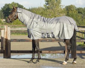 Anti-fly rug Combo with neck Grey 215