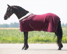 Fleece rug Lily Burgundy 205