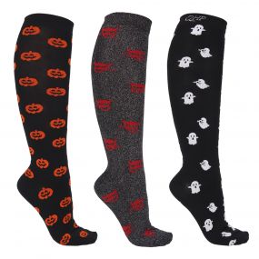 Knee stockings Halloween (3-pack) Pumpkin/ghost/devil 39-42