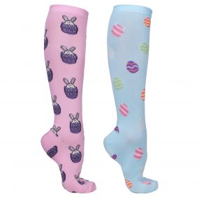 Knee stockings Easter (2-pack) Pink/blue 39-42