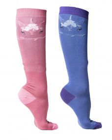 Knee stockings Yazz (2-pack) Smokey blue/rose 35-38