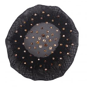 Hair net Rhinestone Black/brown