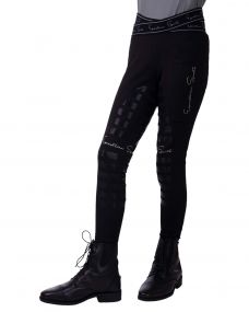Riding tights Karley Junior leg grip Black 176