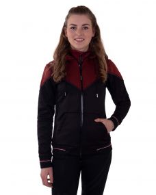Sweat jacket Sienna Black/burgundy 44