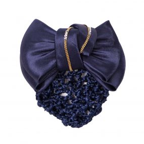 Hair bow Golden Navy