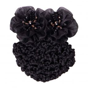 Hair bow Peony Black