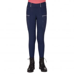 Riding tights Jaily Junior full grip Evening blue 152