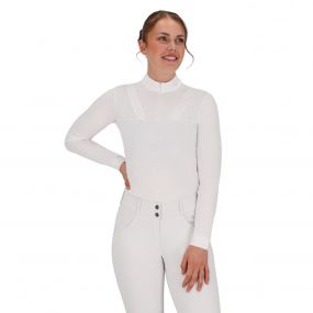 Competition shirt long sleeve Vaila White 44