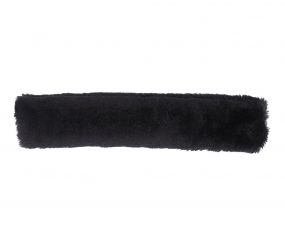 Bridle cover fur Black 26cm