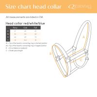 Head collar Red/White/Blue