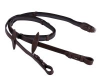 Anti-slip rein with leather stops