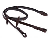 Anti-slip reins with leather stops