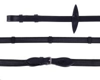 Anti-slip rein with leather stops