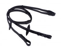 Anti-slip reins with leather stops