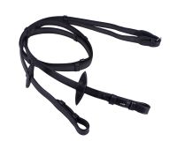 Anti-slip rein with leather stops
