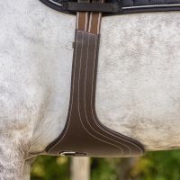 Belly guard girth with luxury stitching