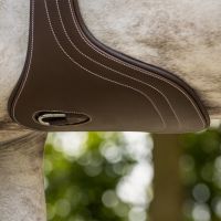 Belly guard girth with luxury stitching