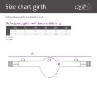 Belly guard girth with luxury stitching