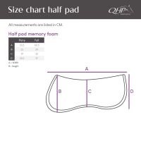 Half pad memory foam